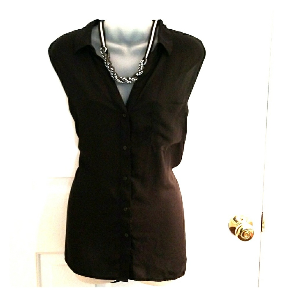 THE LIMITED ASHTON Sleeveless Black Top XXL °Rare°